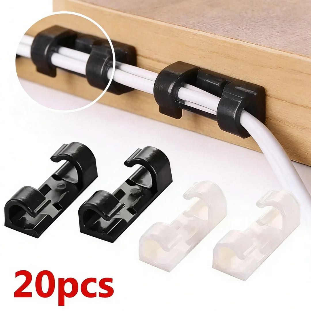 Wall Anchor Plastic - Organisateur de câbles sans perçage, autocollant