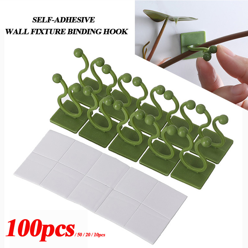 Wall Anchor Plastic - 100 pièces-maison plante grimpant mur fixation