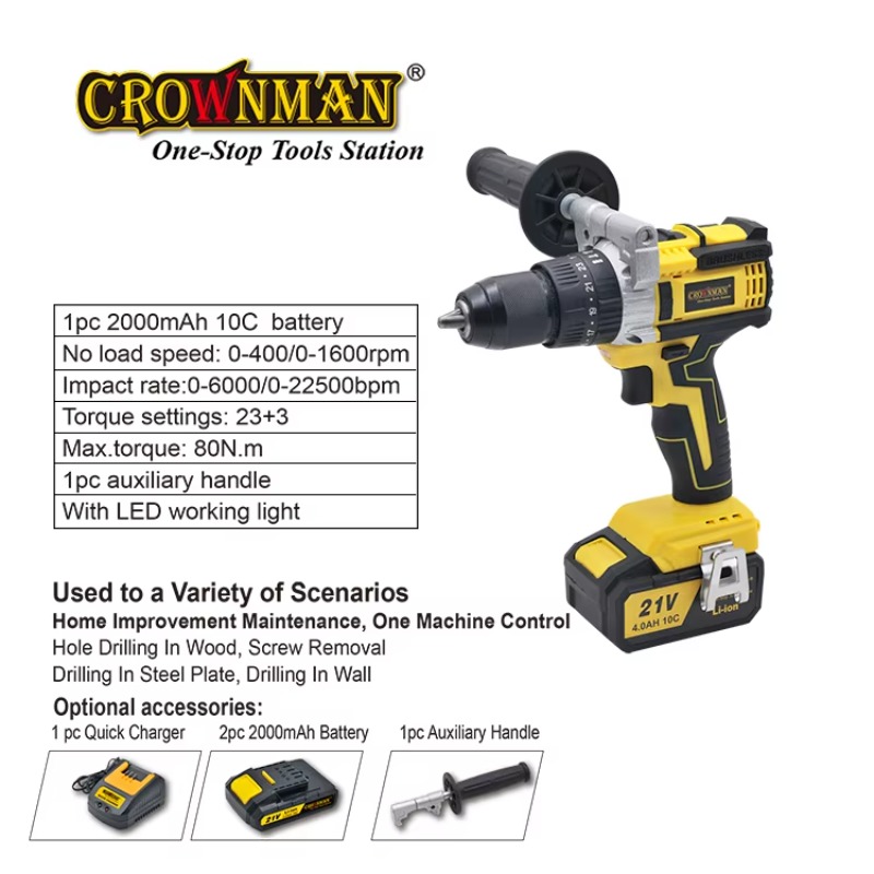 Perceuse à percussion sans fil - Power Drill Cordless avis et prix