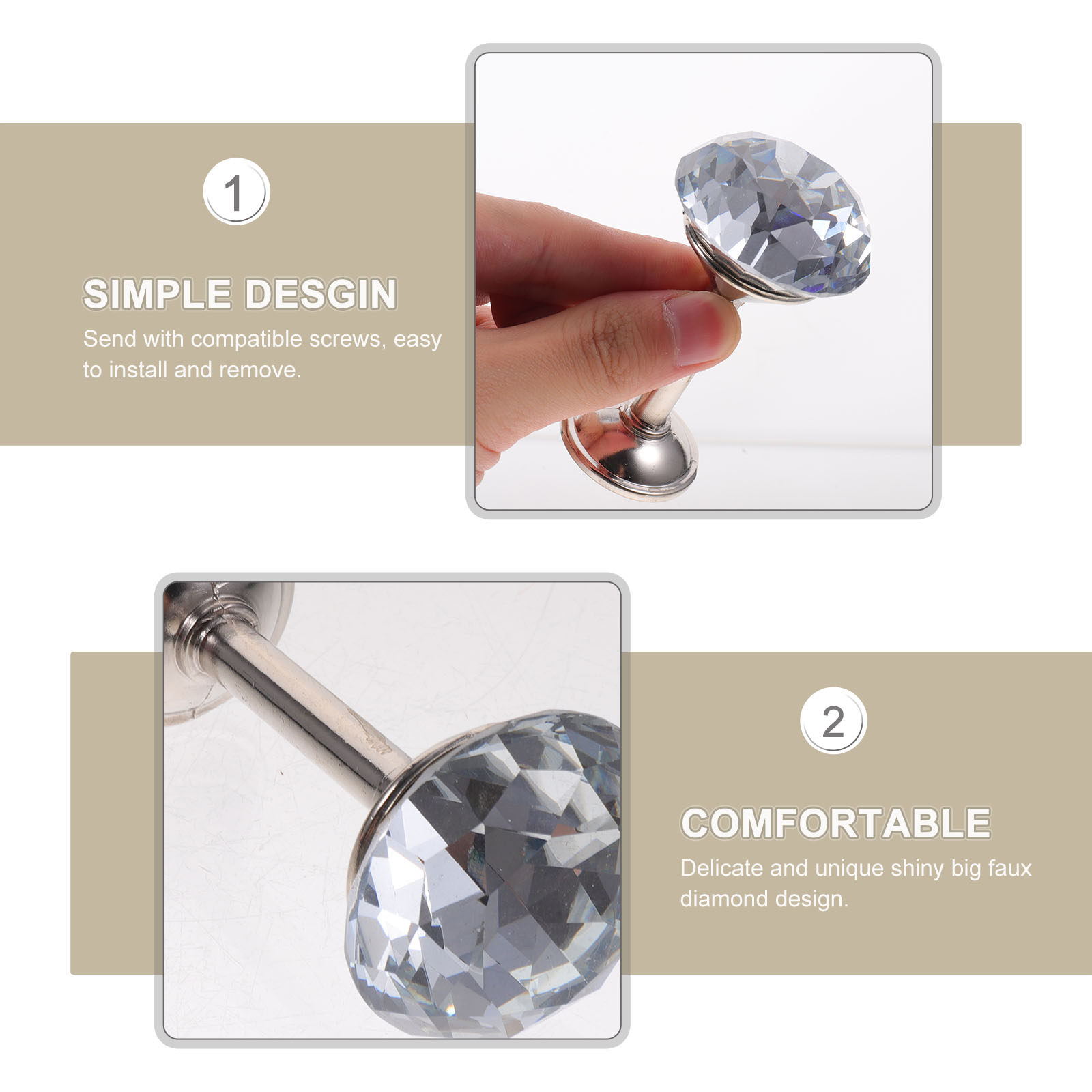 2 attaches de rideaux argentée - Wall Anchor Plastic avis et prix